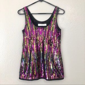 Trina Turk Sequin Sleeveless Blouse